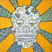 Henna Style Painting on Canvas, Day of the Dead Sugar Skull, Dia de Los Muertos
