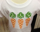 Carrot Trio Appliqued T-shirt (boy or girl)