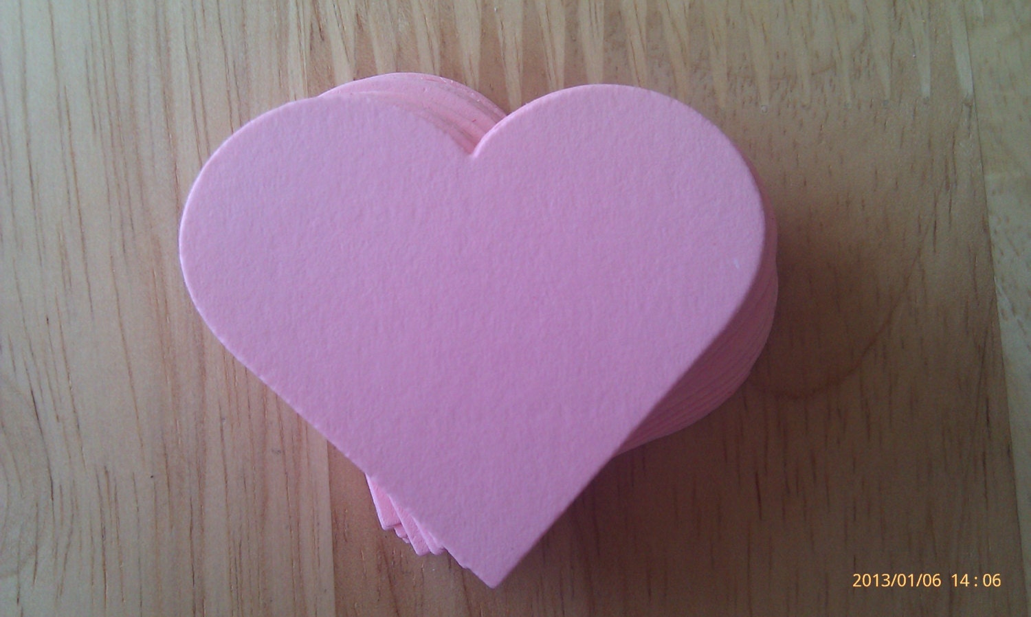 Paper Hearts - Light Pink - Cardstock Hearts - 50 pieces - 2.75 inches - DIY Valentines Supplies