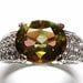 topaz ring w/ white topaz accents set in s7 "Vegas Showgirl"