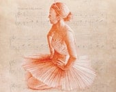 Luxurious quality Ballet sleeping beauty music birthday card by Pastel Artist, Robert Antell