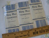 Cool Vintage Trims -Tiny Blue Baby Rick Rack -Betsy Ross Trimmings French blue 6 yards cotton Ric Rac made USA