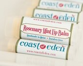 Lip Balm - Rosemary Mint - Shea Butter Lip Balm All Natural - Handmade in Maine - Coast of Eden  - Organic