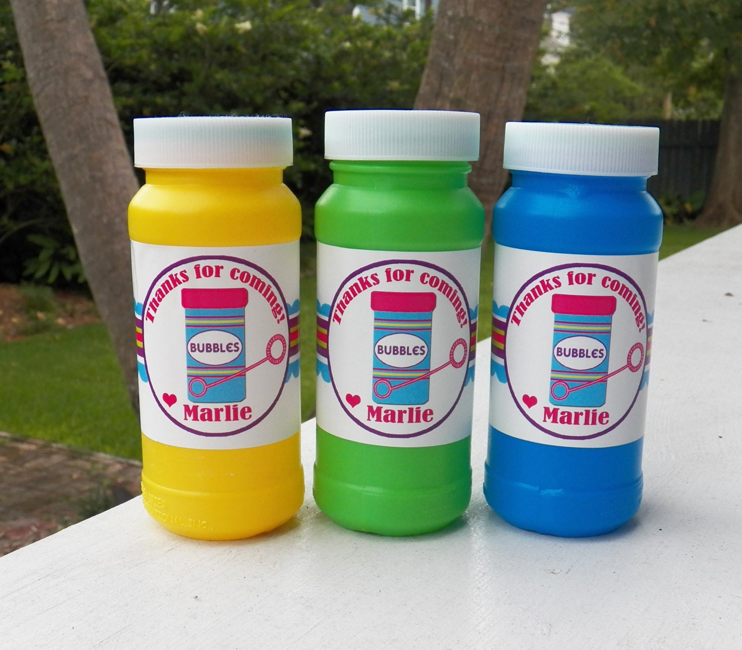 Personalized Bubble Labels Printable - Bubble Party Favors