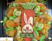 Plaid Mesh Easter Welcome Wreath