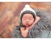 Crochet Thick and Chunky Ribbed Bonnet PATTERN Photo Prop