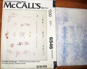 Flower Floral Embroidery Motifs for Clothes and Linens Vintage 1980s McCall's Iron on Hot Iron Transfer Crafts Sewing Pattern 6546 Uncut
