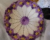 Purple Pansy Motif Pot Holder