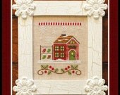 cross stitch pattern & button : santa's stocking shop santa's village country cottage needleworks christmas counted cross stitch diy