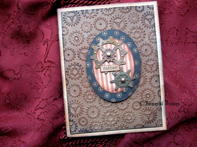 Steampunk Father's Day Greeting Card - Mechanical Dad