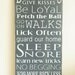 Dog Rules Subway Art Sign - Typography - Distressed - Pick Your Colors
