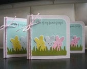 Easter Basket Tags, Mini Easter Cards, Bunny Peeps 3 cards