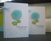 Floral Thank You Note Cards Set of 4