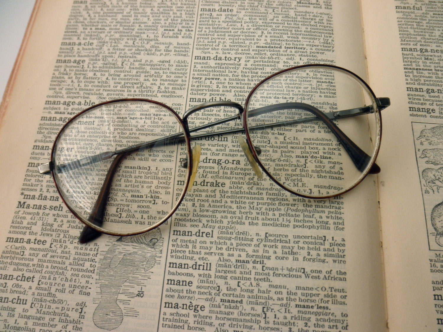 vintage Brooks Brothers wire rim eyeglass frames- tortoise shell, glasses, 1980s, made in Italy