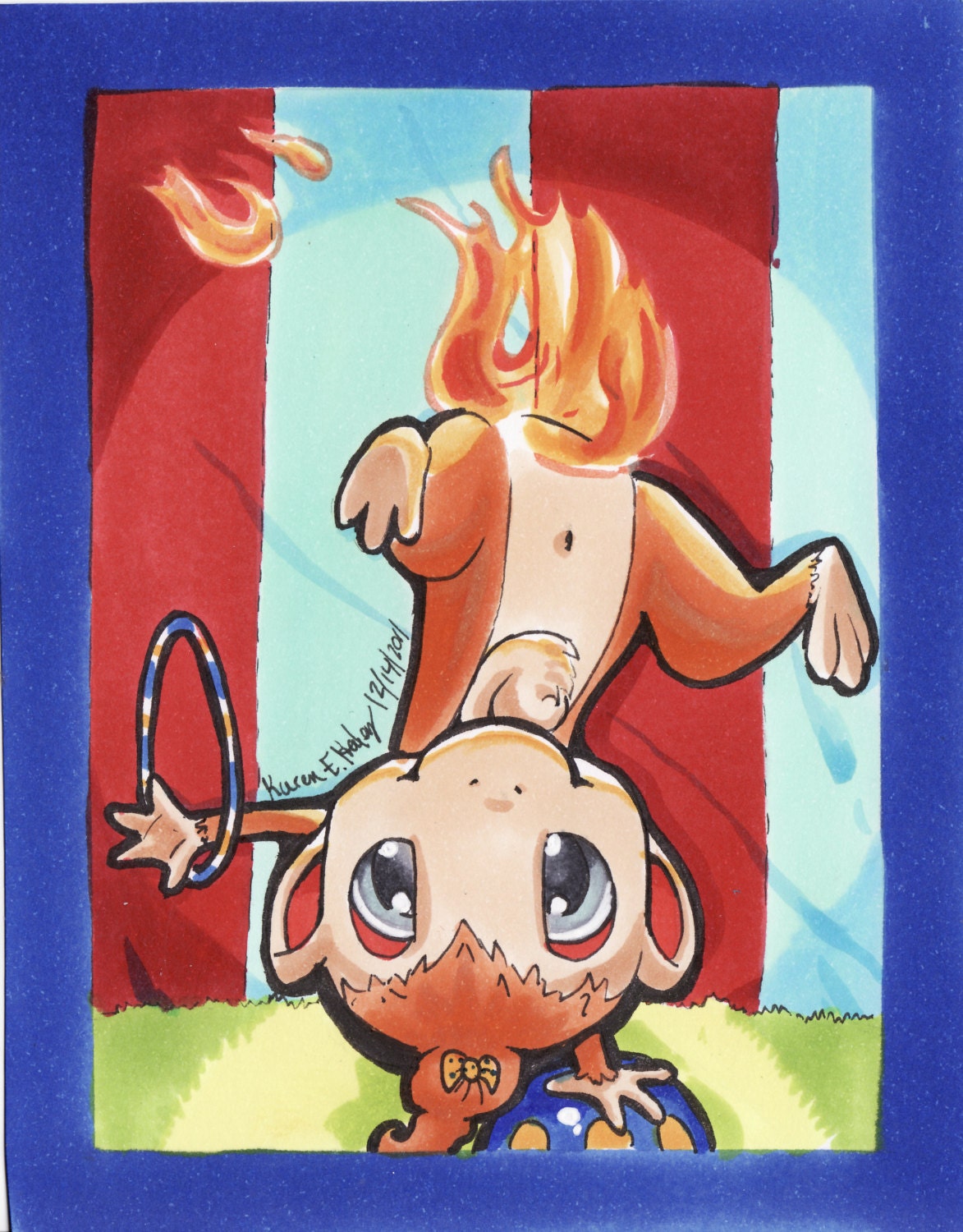 Original Chimchar Artwork on Clearance