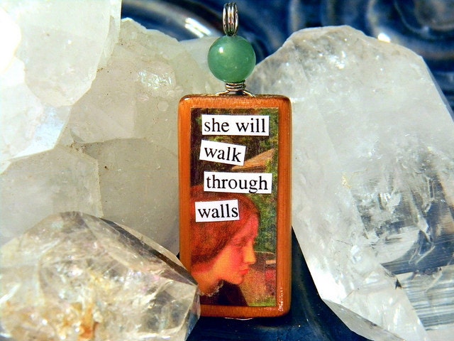 She Will Walk Through the Walls -- A Crystal Magick Glamourkin Pendant