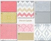 Custom Modern Baby Crib Bedding -Design Your Own-  Chevron Cupcake