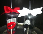 BRIDE and GROOM Tumblers/Wedding Gift/Shower Gift