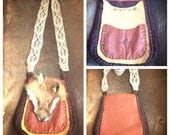 Fox Spirit      Handmade gypsy tribal boho Elk leather shoulder bag purse