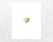 ON SALE // 60% Off ILY Letterpress Print in Gold