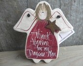 Daycare Mom Gift Angel Handpainted Salt Dough Ornament