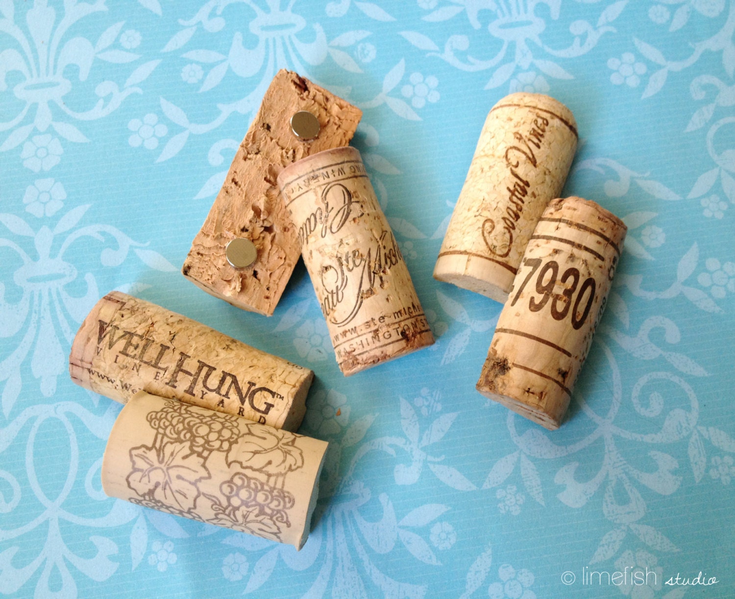 Wine Cork Magnets - Set of 6 - New, Improved, and STRONG