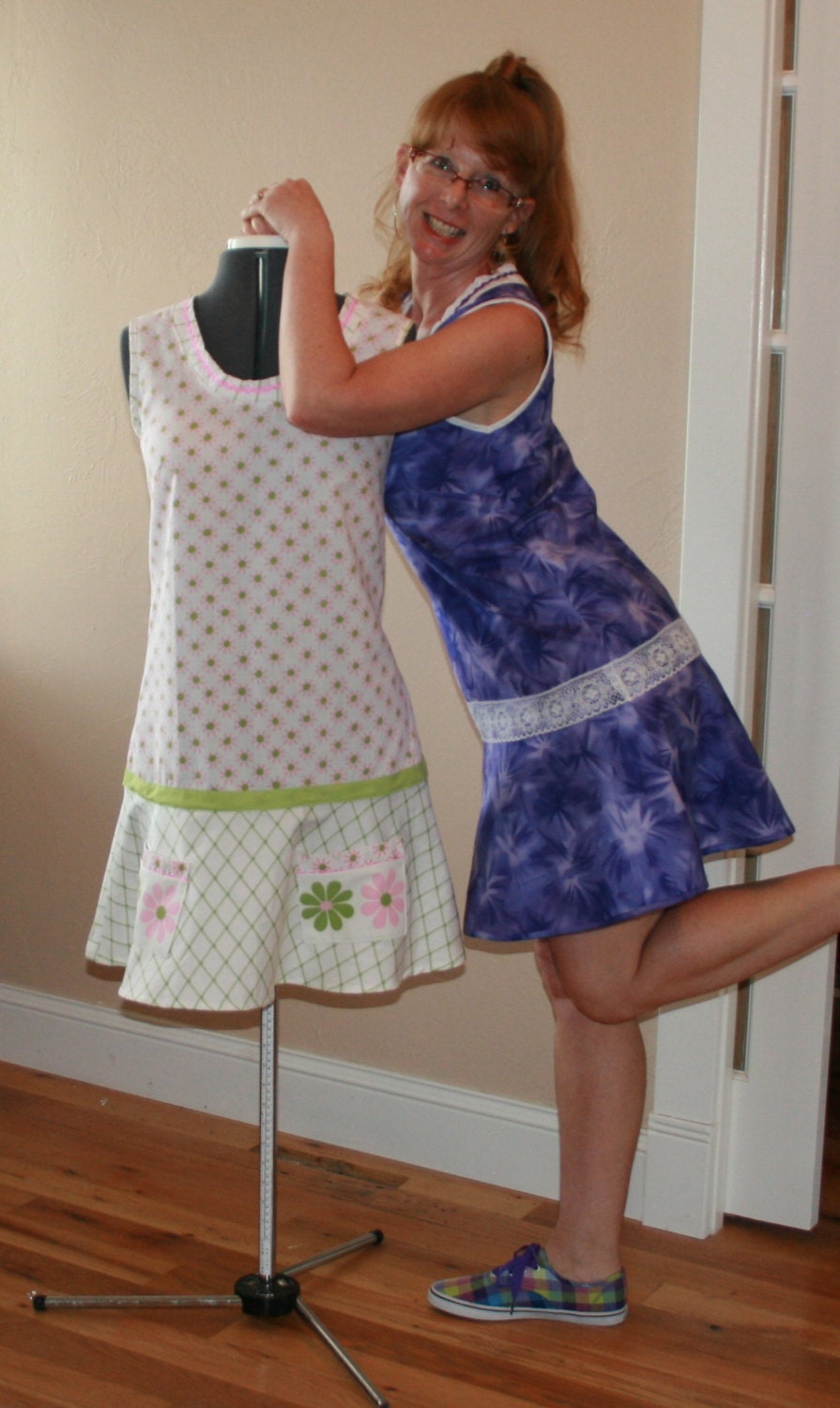 Easy PDF Pattern Womens Misses 1960's Mod Shift Dress Pattern & PDF Tutorial Retro Inspired Instand download