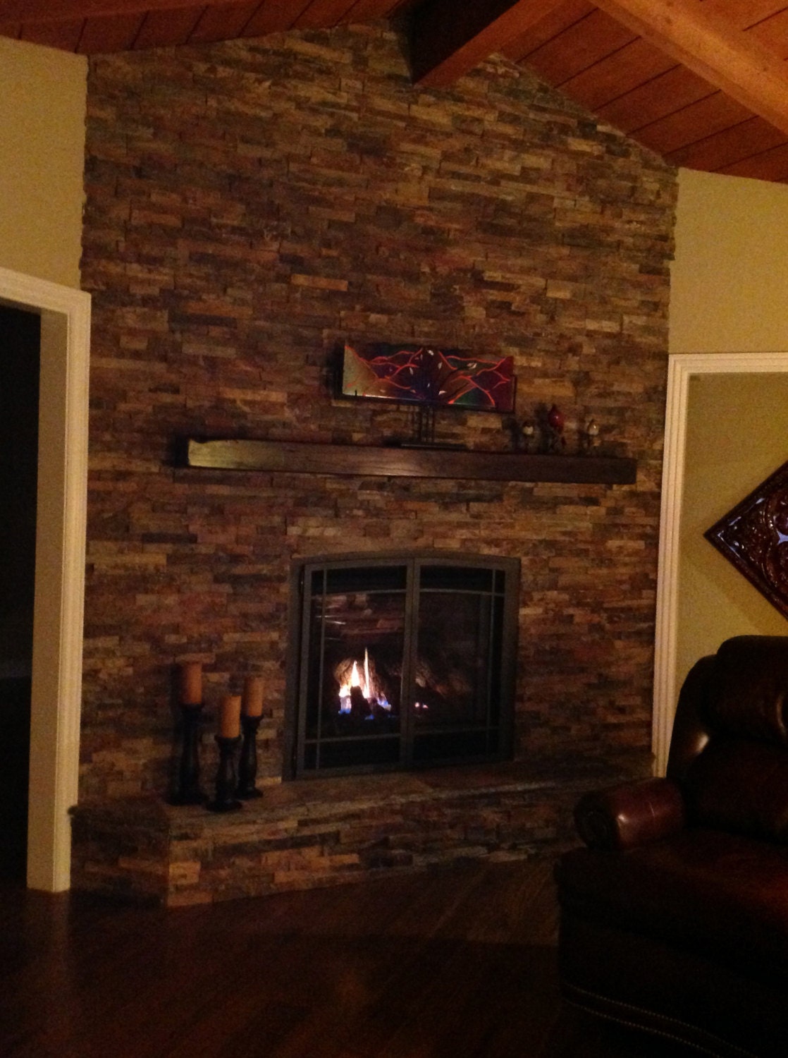Mantle: Stunning Salvaged Traincar Oak (72" x 8" x 4" high)