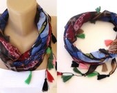 summer scarf, colorful pattern fabric scarf, leopard print scarves