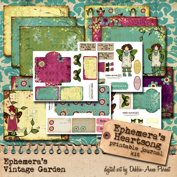She Art Inspired Printable Journal Kit - Ephemera's Heartsong