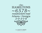 Personalized wood handle return address stamp BOOK SPINE DESIGN