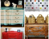 Custom Vintage Furniture: dressers, credenzas, buffets, baby nursery- You choose colors.