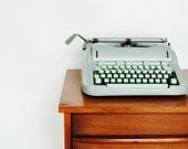 Mid-Century Hermes 3000 Typewriter - Sea Foam Green