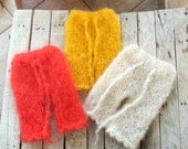 Newborn Mohair Handknit 3/4 Pant - Newborn Photo Prop Pants - Newborn Baby Pant- Available in 14 colors
