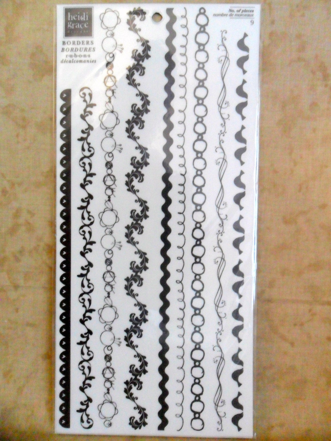Taking Flight Charcoal Grey Foil Rub-on Transfers by Heidi Grace-SALE