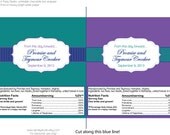 Royal Purple, Navy Blue & Teal Wedding- Personalize chocolate bar wrapper- print your own Il_170x135