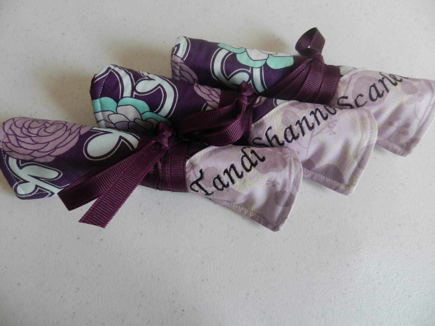 Jewelry Roll Organizers with Monograms - Bridal Party of 3