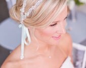 Pearl - Double Rhinestone Strand headpiece - Wedding Headpiece - Rhinestone Beaded Headpiece - Bridal Rhinestone Headband