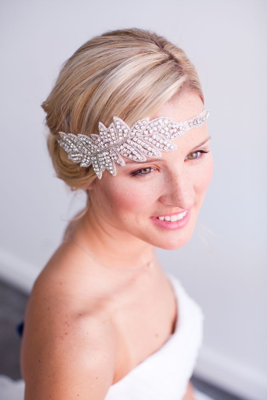 Paris - Beaded Crystal Headpiece- Bridal Rhinestone Headband - Crystal Beaded Headband - Bridal Crystal Headpiece