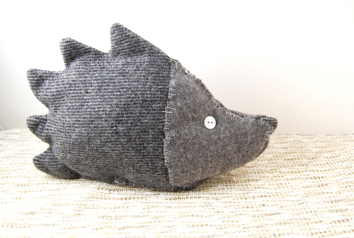 Samuel the Hedgehog Plush - UPCYCLED stuffed animal