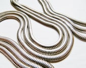 Vintage Forstner Sterling Silver Necklace Snake Chain Multi Strand Designer Signed 1950's Jewelry