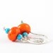 Small Beadwork Earrings Summer Earrings Turquoise Blue Glass Orange Howlite