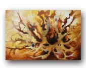 Yellow Painting Large Abstract Painting Original Abstract Stretched Painting on Canvas Unique Painting Wall Decor Art 36x24 by Heather Day
