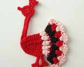 Crochet Peacock Applique