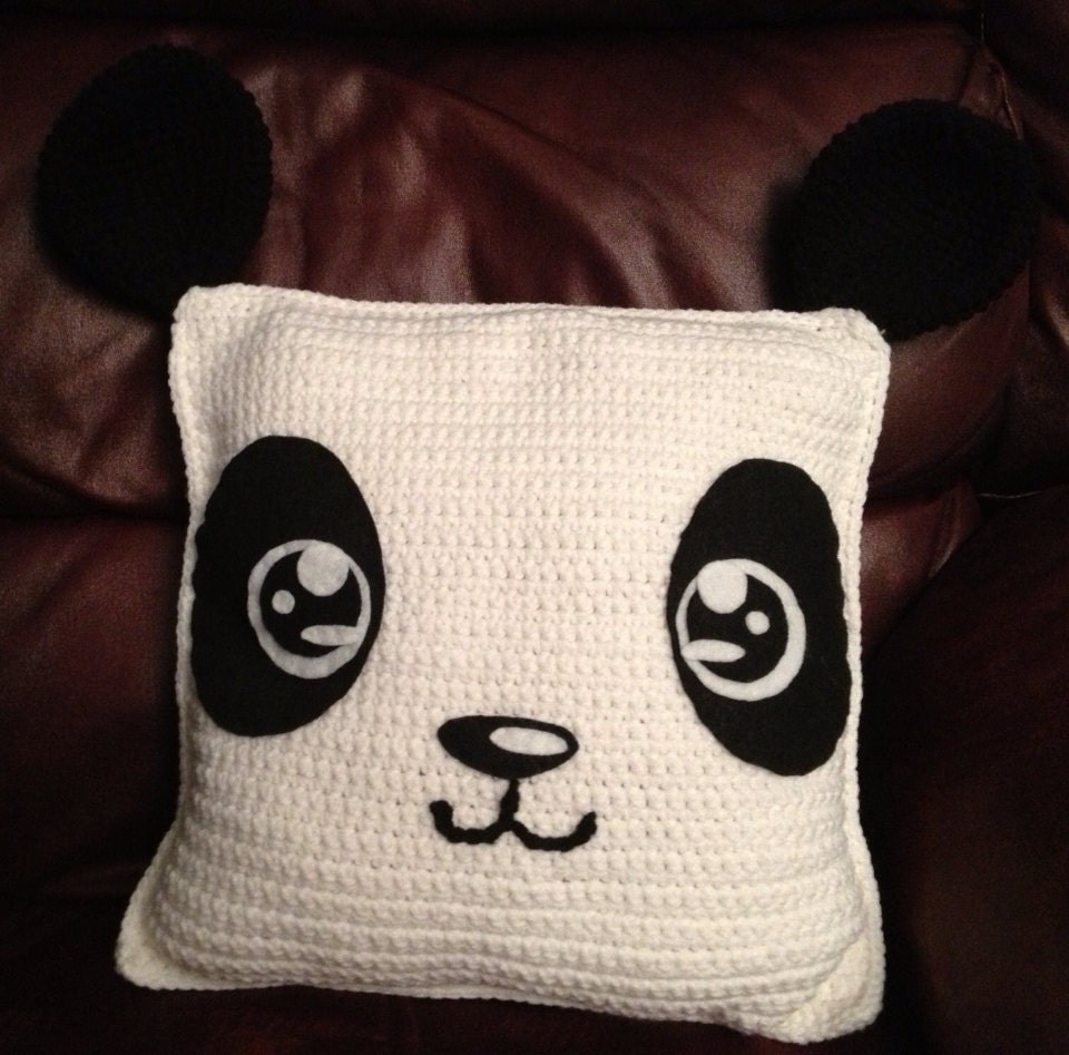 DIY PDF Crochet Panda Pillow Pattern
