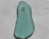 Rare Aqua Seaglass Top Drilled.