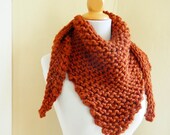 Orange Triangle Scarf / Neckerchief - The London Cowl - Lit Knits - CHOOSE Your Color