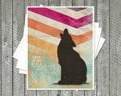 Inside of all of us is a Wild Thing Howling Wolf Digital Art Print
