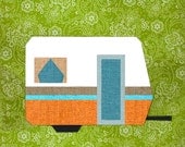 My little trailer Paper pieced quilt block pattern PDF