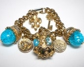 Vintage Turquoise Charm Bracelet